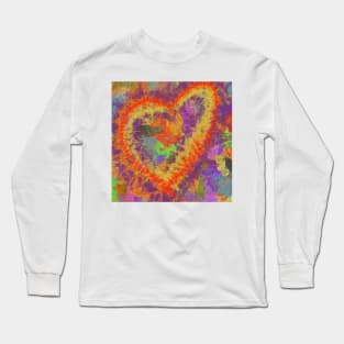 Colorful abstract of exploding hearts Long Sleeve T-Shirt